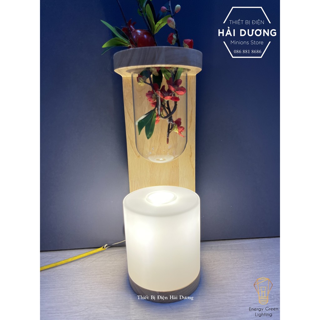 Đèn Tường Kệ Gỗ Chao Thủy Tinh Hiện Đại DT-35125 - Trang Trí Căn Phòng - Energy Green Lighting - Đã Bao Gồm Bóng LED 3W