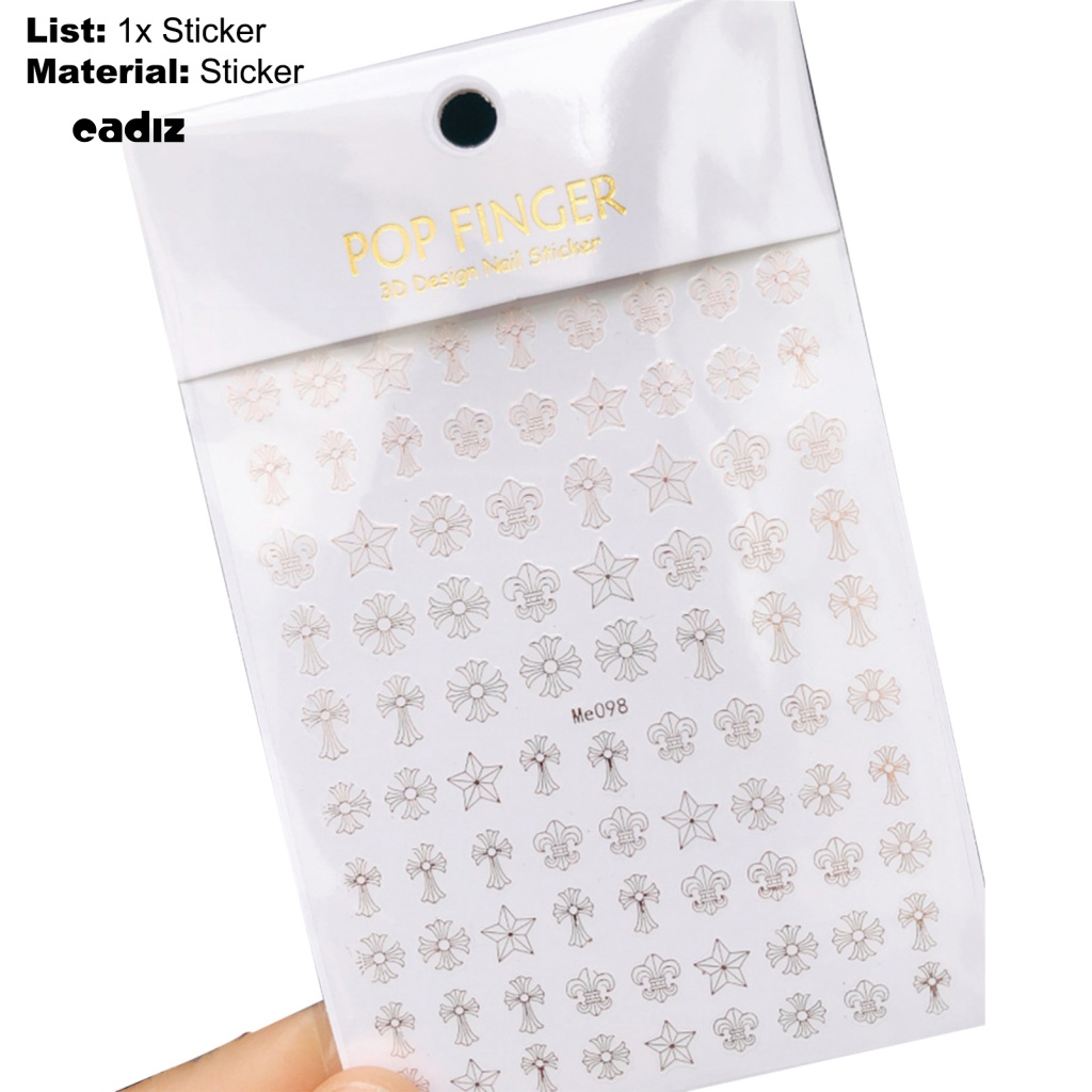 Phụ Kiện Miếng Dán Trang Trí Móng Tay Hình Chữ Thập