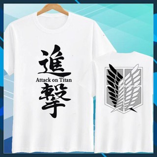 🔥Siêu Rẻ🔥 Áo thun Attack on Titan (Shingeki No Kyojin) màu trắng cực chất