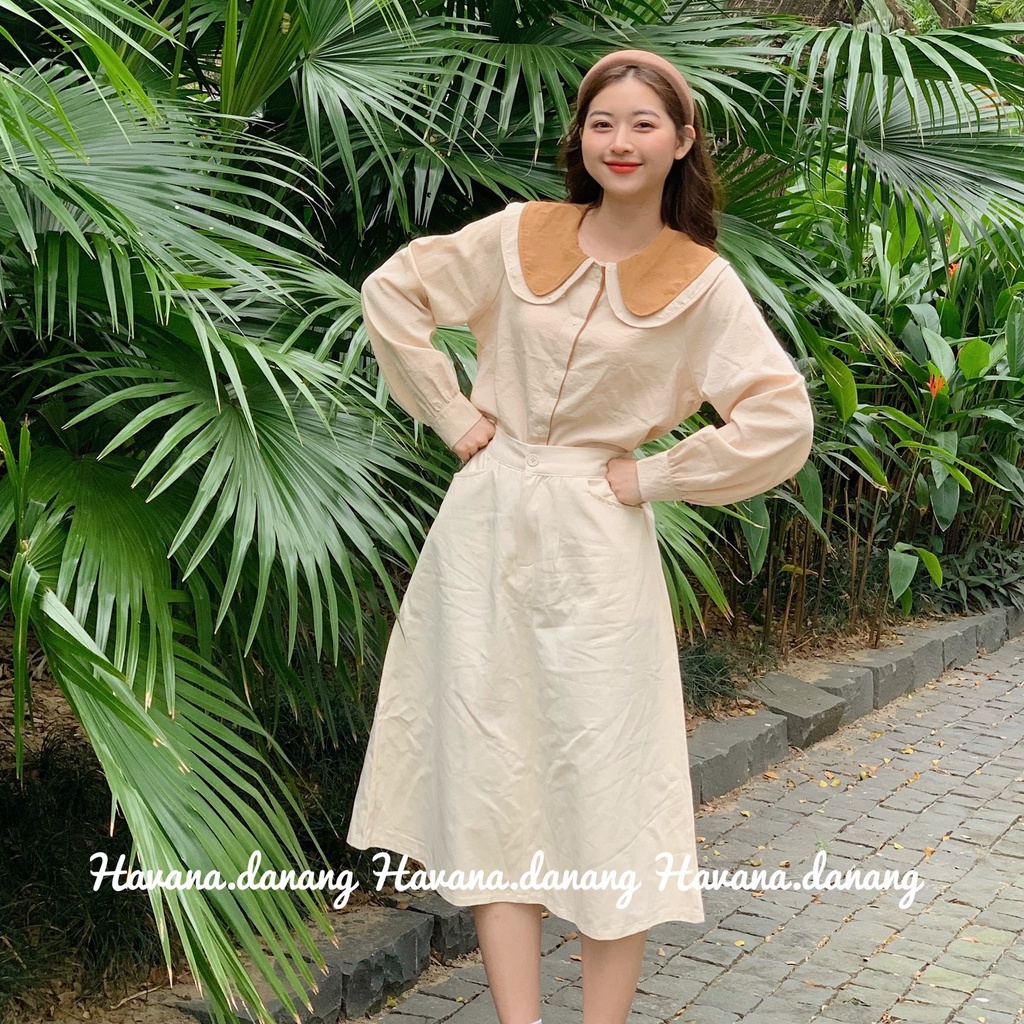 [Mã SKAMFSW175 giảm 10K đơn 50K] Áo sơ mi cổ bèo 2 lớp, áo sơ mi khuy gài ba màu