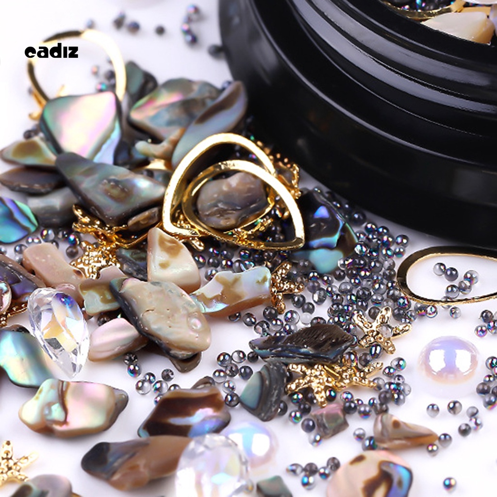 [Hàng mới về] Hộp hạt phụ kiện trang trí móng tay nghệ thuật DIY kiểu vỏ sò 3D độc đáo thời trang