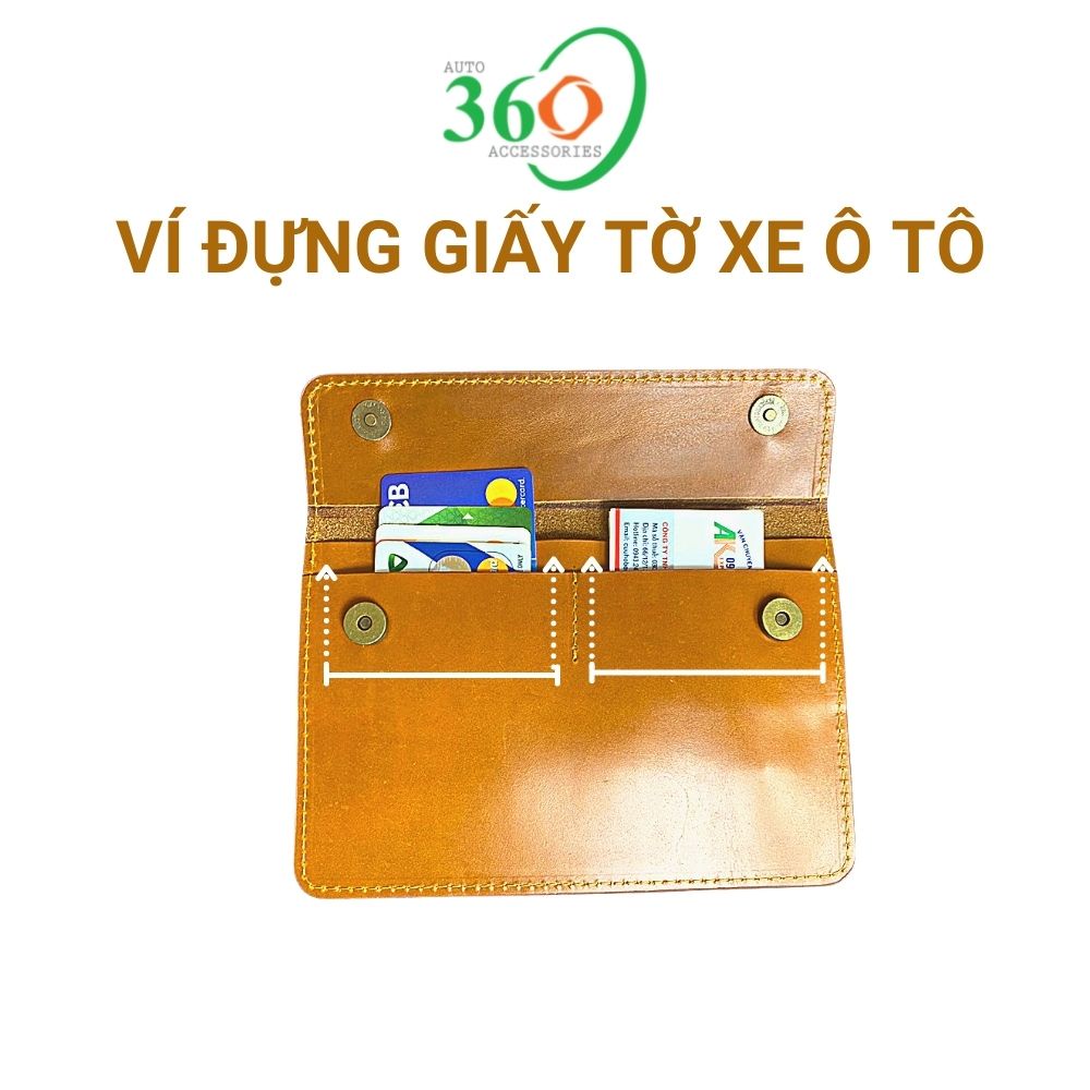 Ví đựng giấy tờ xe ô tô ví da đựng đăng kiểm cavet bảo hiểm thẻ ngân hàng card visit