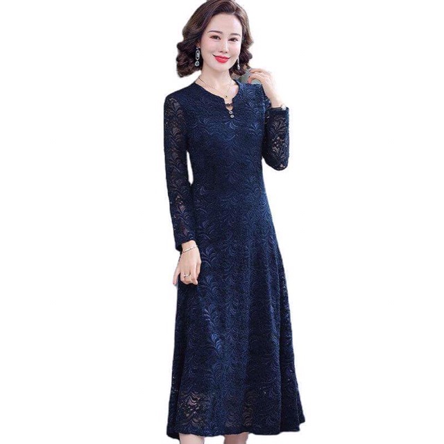 Đầm ren nữ trung niên cao cấp kiểu dáng sang trọng NP1418