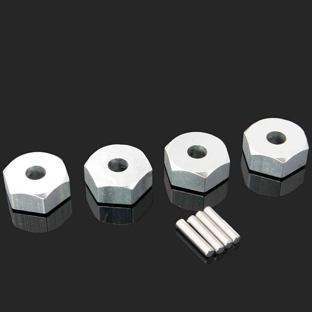 Set đai ốc 6 cạnh chất liệu nhôm kích thước 12mm dùng cho xe hơi điều khiển HSP tỉ lệ 1:10