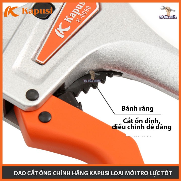 Dao cắt ống thế hệ mới chính hãng KAPUSI, Kéo cắt ống nhựa PVC, PPR, PE đa dạng, đủ size 32-75mm lưỡi cắt SK5 sắc bén