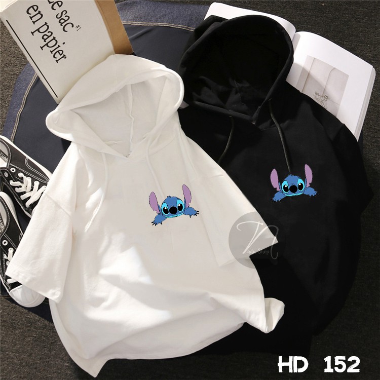 Áo Hoodie tay lỡ 💖𝑭𝑹𝑬𝑬𝑺𝑯𝑰𝑷 💖 Áo in hình logo sticker - HD 152