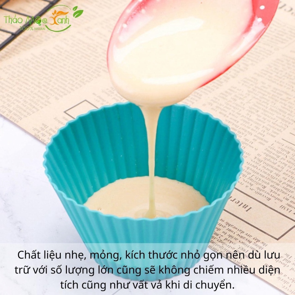 Khuôn làm bánh bằng SiliconFREESHIPKhuôn Bánh Muffin Đường Kính 7cm