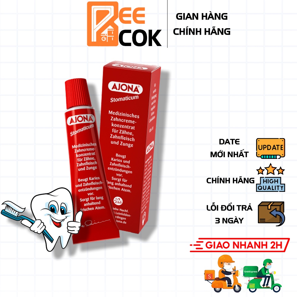 Kem đánh răng Ajona giúp làm sạch cao răng, trắng răng, ngăn ngừa viêm nướu lợi
