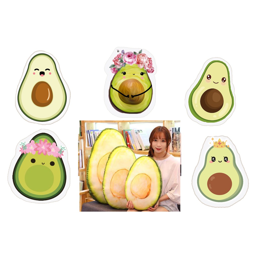 Gấu bông quả bơ dạng gối 40cm GB4I17 gấu bông avocado cute gấu bông dễ thương