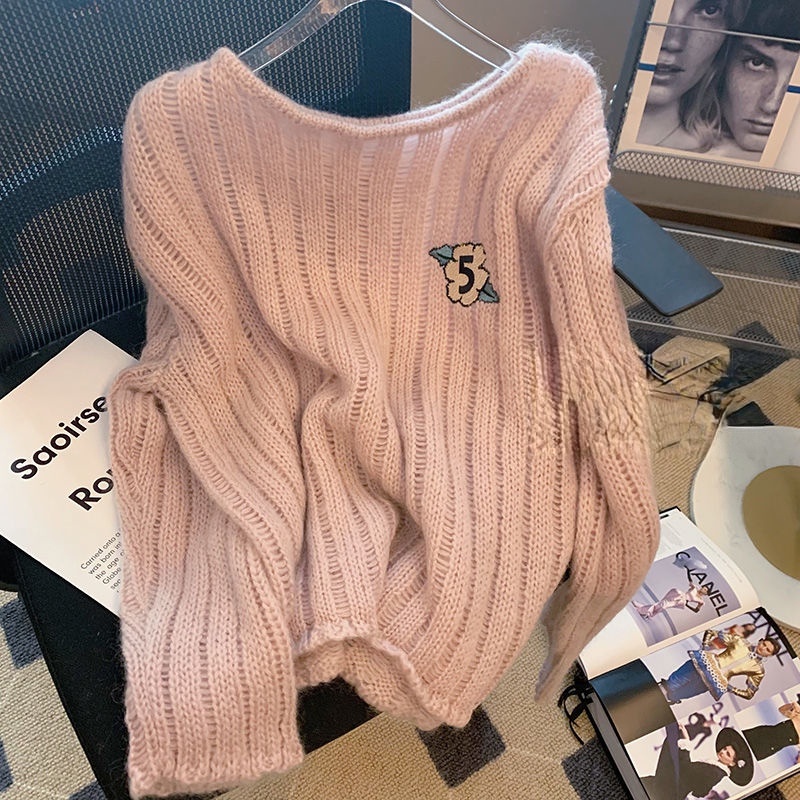 Áo Sweater Thiết Kế Mới Ngọt Ngào Thời Trang Mùa Thu Theo Phong Cách Hàn Quốc Cho Nữ