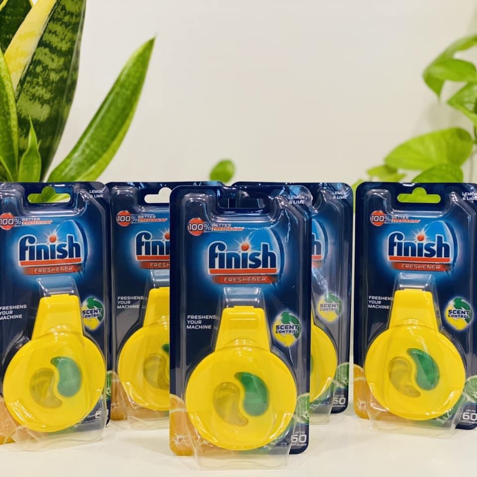 Khử mùi máy rửa bát Finish viên treo tinh dầu, hàng chính hãng, dùng cho 60 lần rửa