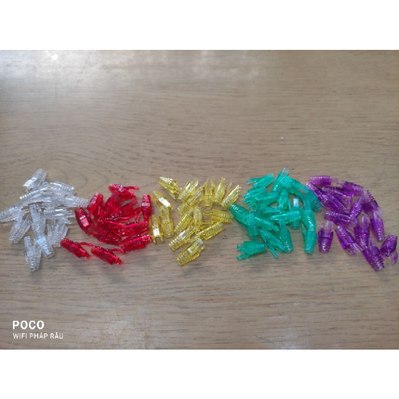 Đầu chụp mạng nhựa boot color RJ45 Bịch 100 đầu