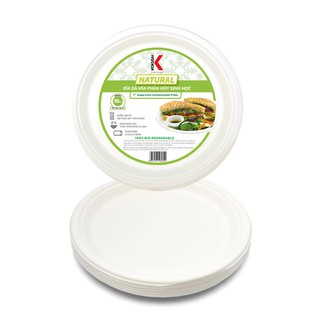 Dĩa bã mía phân hủy sinh học KOKUSAI 9IN Lốc 10 cái