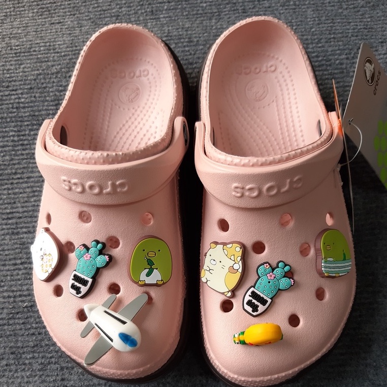 Dép sục Cross nữ, croos màu hồng full size 35 đến 44, tặng sticker gài dép kèm hộp