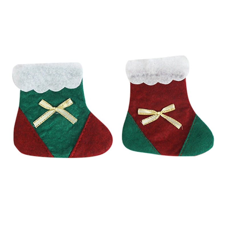 Bộ 6 Túi Đựng Muỗng Nĩa Hình Chiếc Tất Giáng Sinh