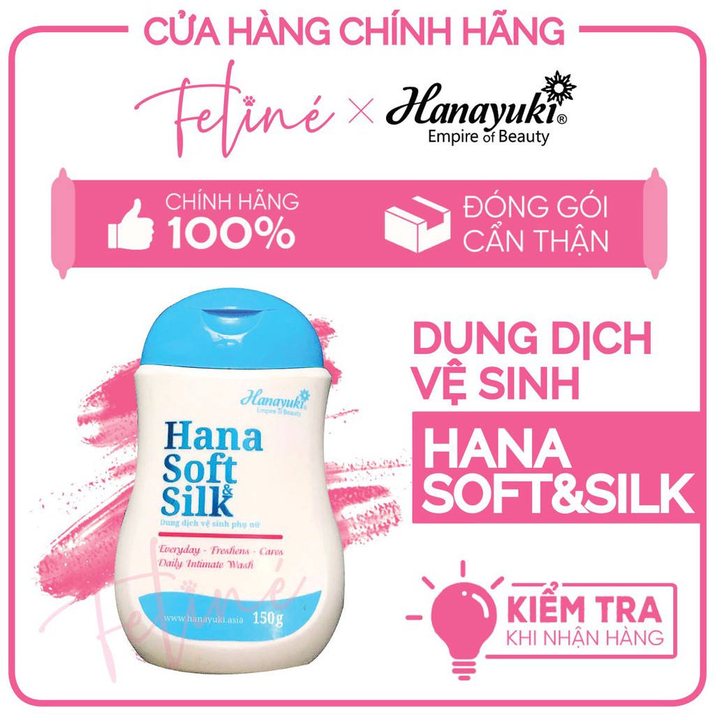 Dung Dịch Vệ Sinh Phụ Nữ Hana Soft Silk Hanayuki - Khử Mùi, Hết Ngứa Và Se Khít Làm Hồng Vùng Kín