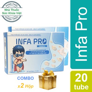 Chính Hãng : Combo 2 Hộp Bào tử lợi khuẩn INFA PRO - Men vi sinh thế hệ mới cho trẻ biếng ăn, táo bón, chậm lớn
