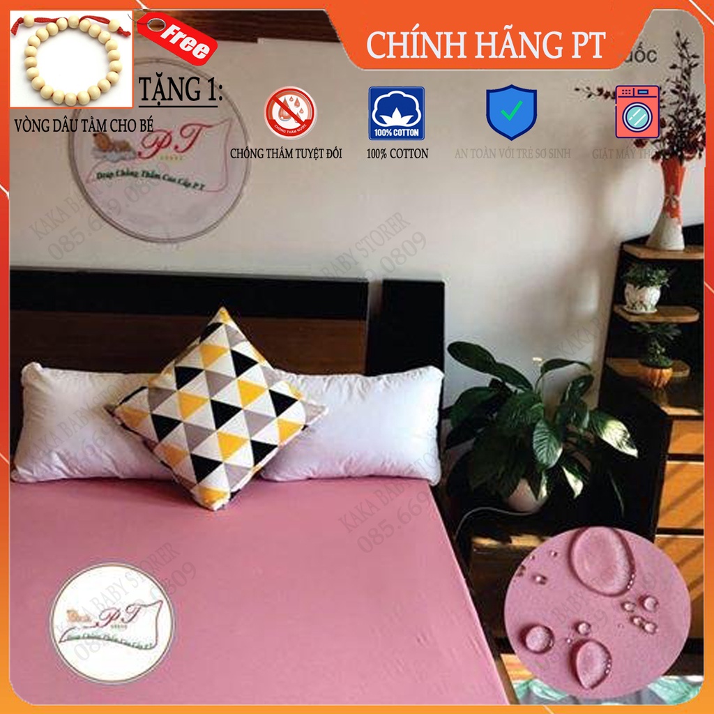 Ga chống thấm cho bé,chính hãng PT, chất liệu 100% cotton cao cấp, bé tè lau là sạch, mẹ chăm sóc bé nhàn hơn (mẫu trơn)