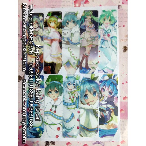 Book Mark miku rinlen giá 30k/1 bảng 10 cái