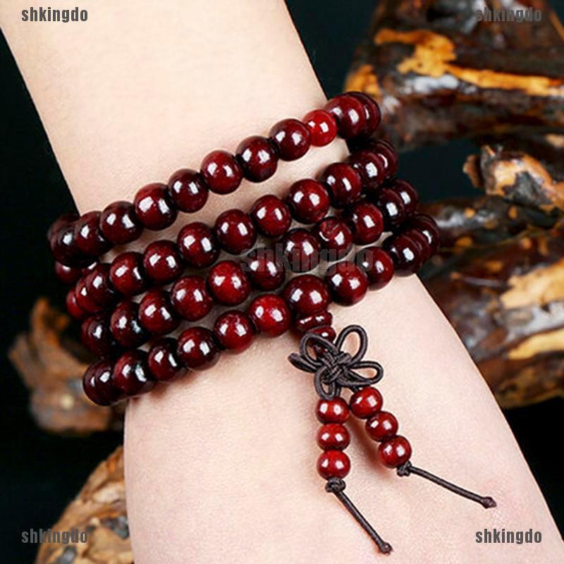 THINH Sandalwood Tibetan Buddhism Mala Sandal Prayer Beads 108 Beads Bracelet Necklace
