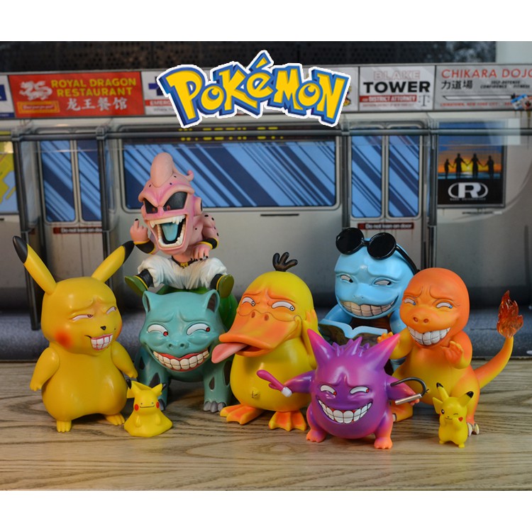 Mô hình 6 Pokémon mặt bựa vl