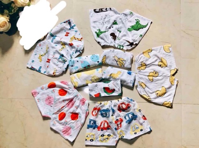 Set 5 quần cotton giấy cho bé