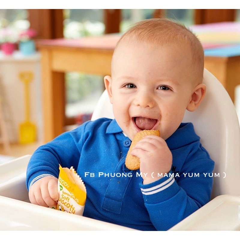 Date 10,12/2022 Bánh ăn dặm bích quy nướng mềm Kiddylicious Biscotti cho bé 7 tháng của Anh