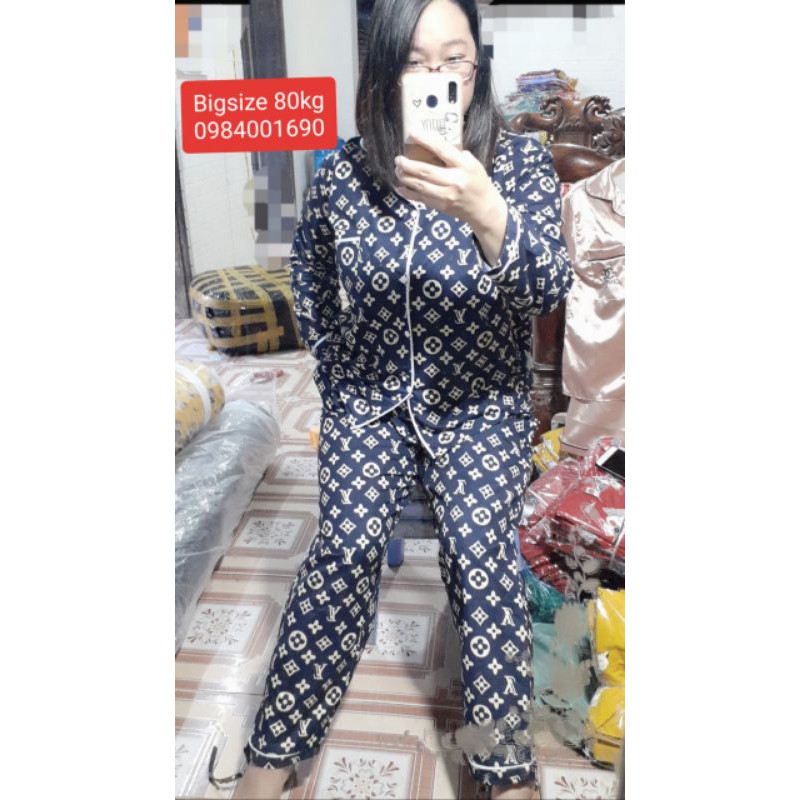 (Sale) Đồ bộ Pijama Bigsize 65-80kg (Tay dài/Sau sinh)