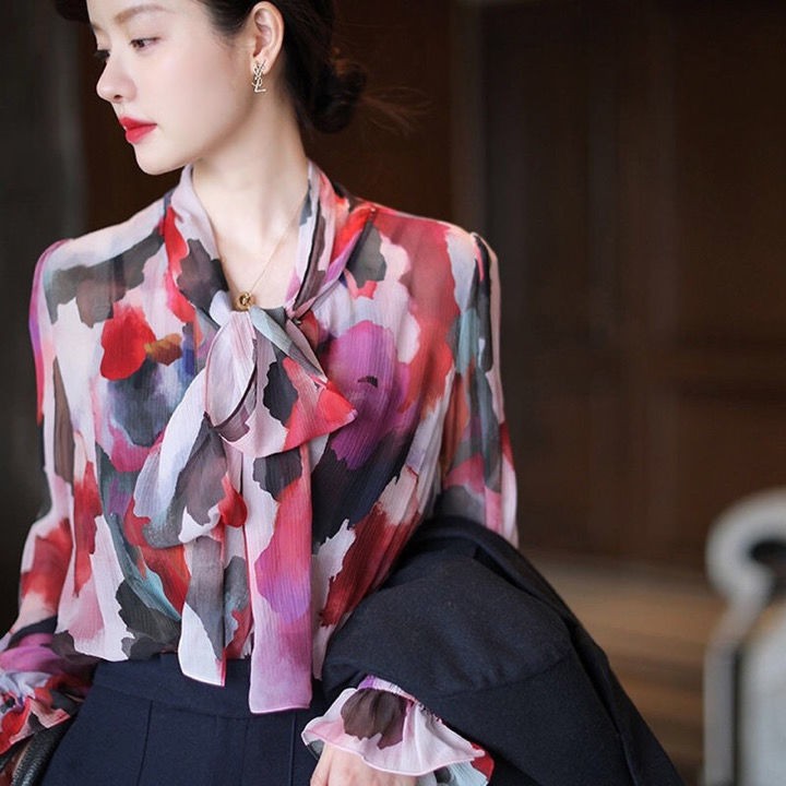 Thời trang mới mùa xuân và mùa hè năm 2021 phong cách Hàn Quốc khí chất mỏng manh váy dài tay phụ nữ