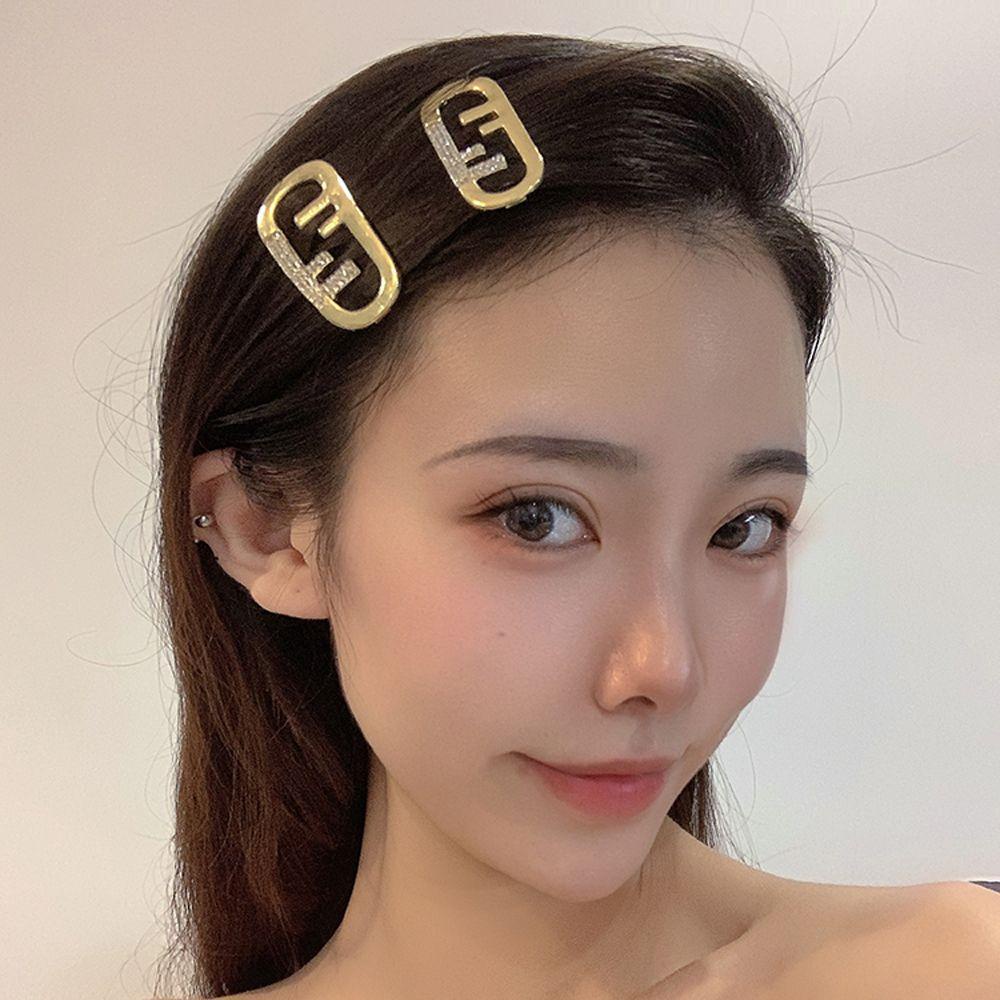 Kẹp Tóc Kim Loại Phong Cách Pháp Sang Trọng Cho Nữ|Kẹp Chữ F