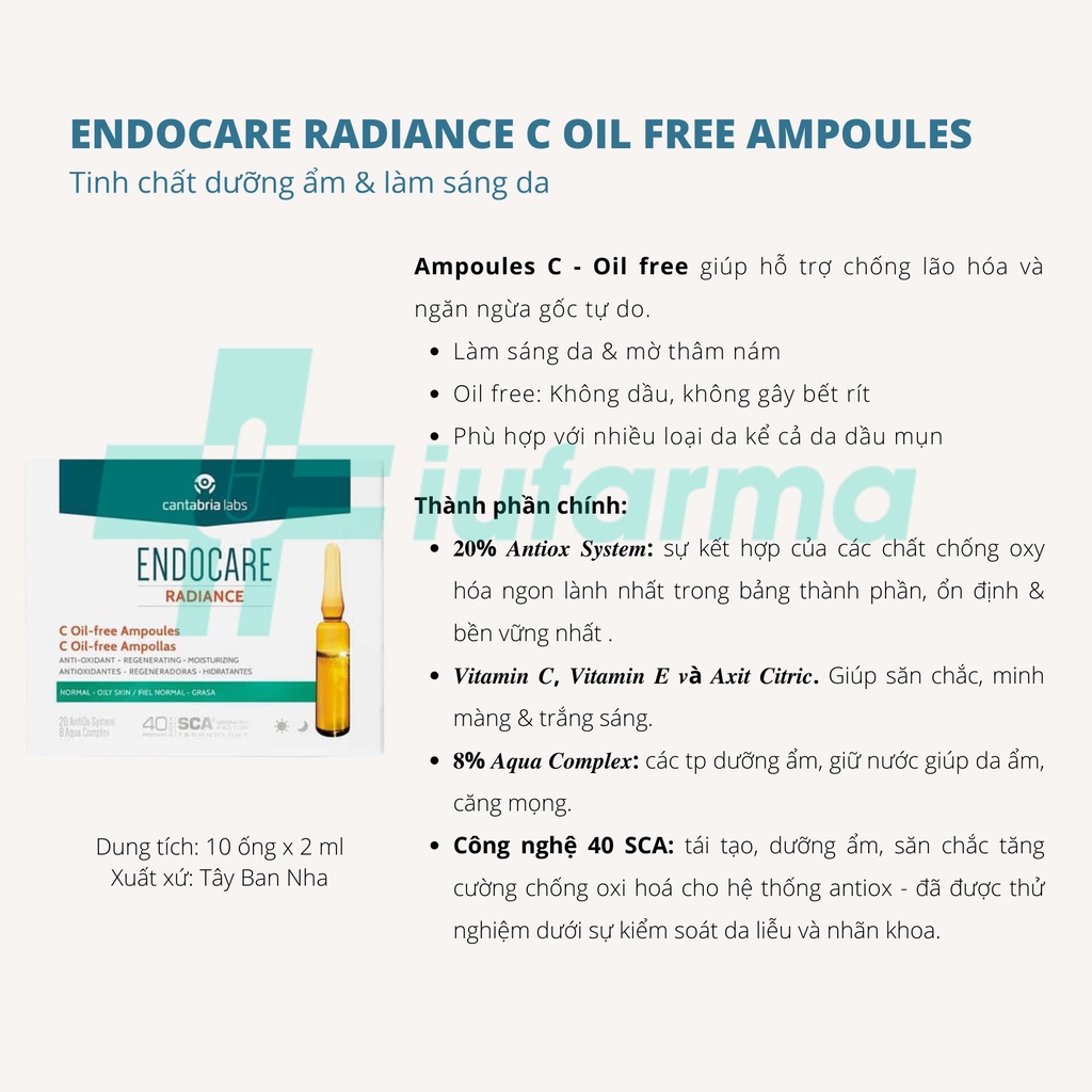 𝗠ẫ𝘂 𝗺ớ𝗶 Tinh chất siêu phục hồi Endocare Concentrate SCA40 cho da tổn thương, da sau liệu trình