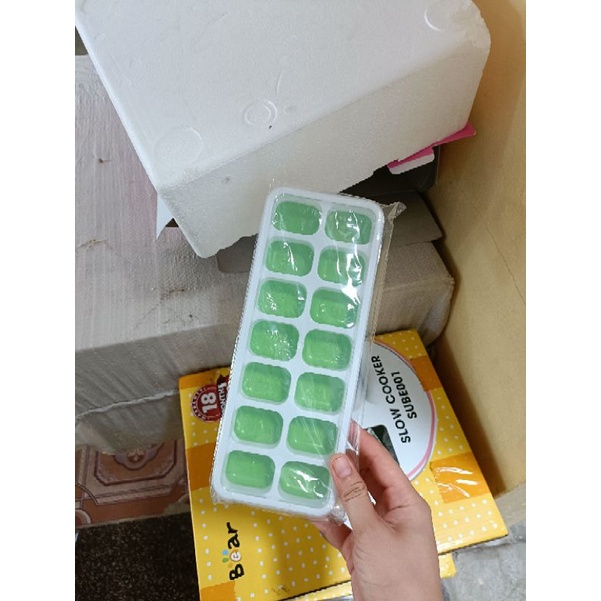 Khay trữ đông nước dashi, thức ăn cho bé bằng silicon