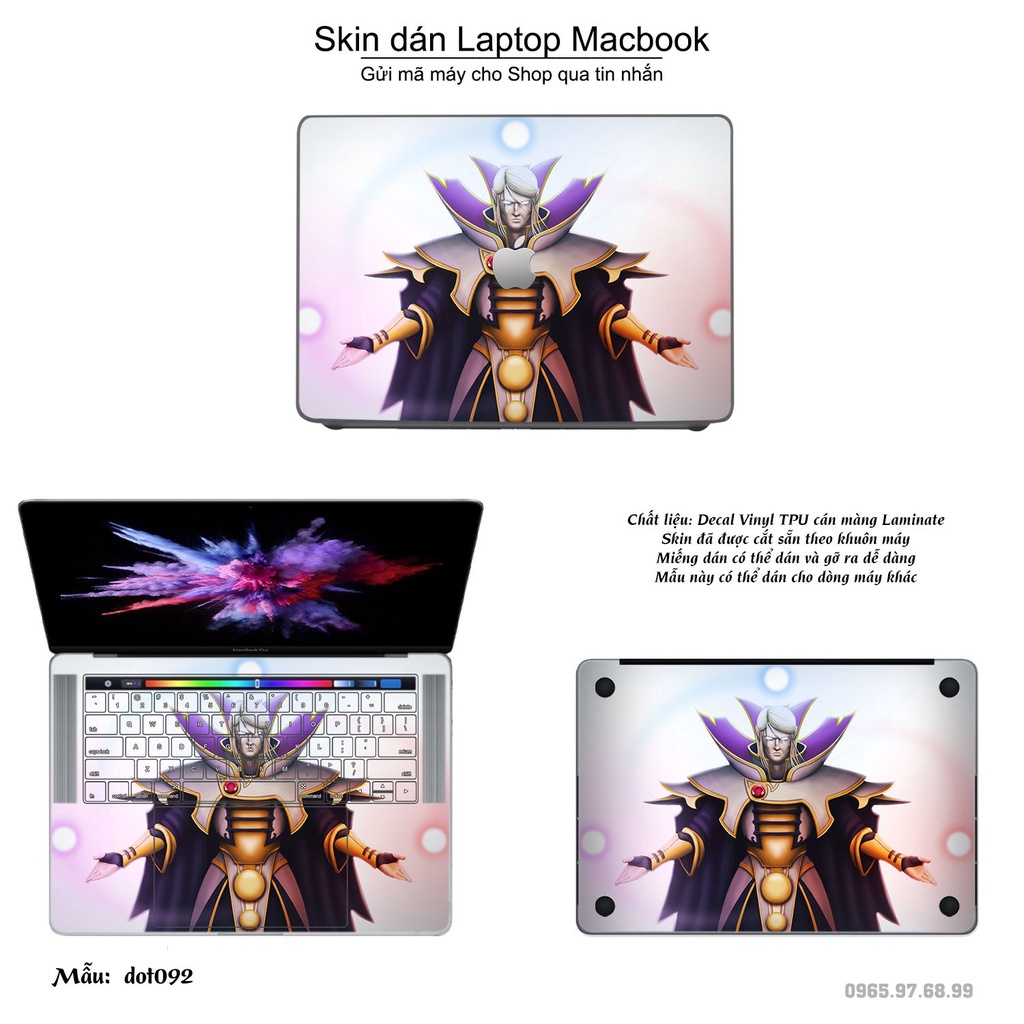 Skin dán Macbook mẫu Dota 2 (đã cắt sẵn, inbox mã máy cho shop)