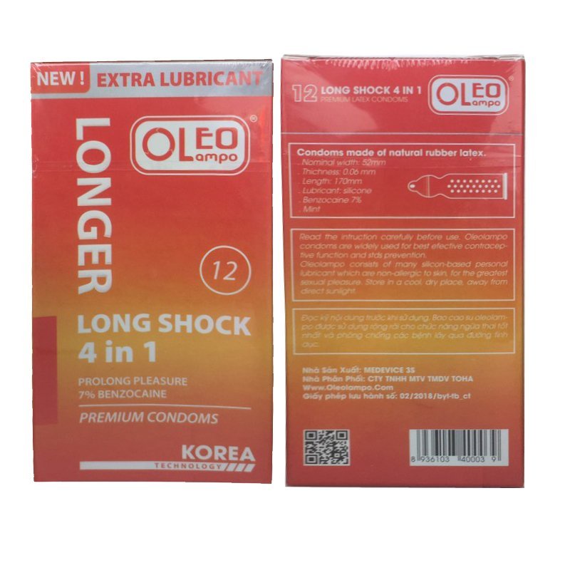 Oleo lambo 4in1 korea 12s - gân gai mỏng kéo dài thời gian - ảnh sản phẩm 7