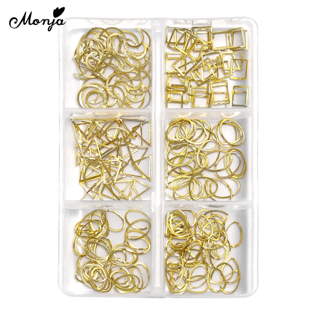 MONJA [Hàng mới về] Hộp Phụ Kiện Trang Trí Móng Tay 6 Ngăn