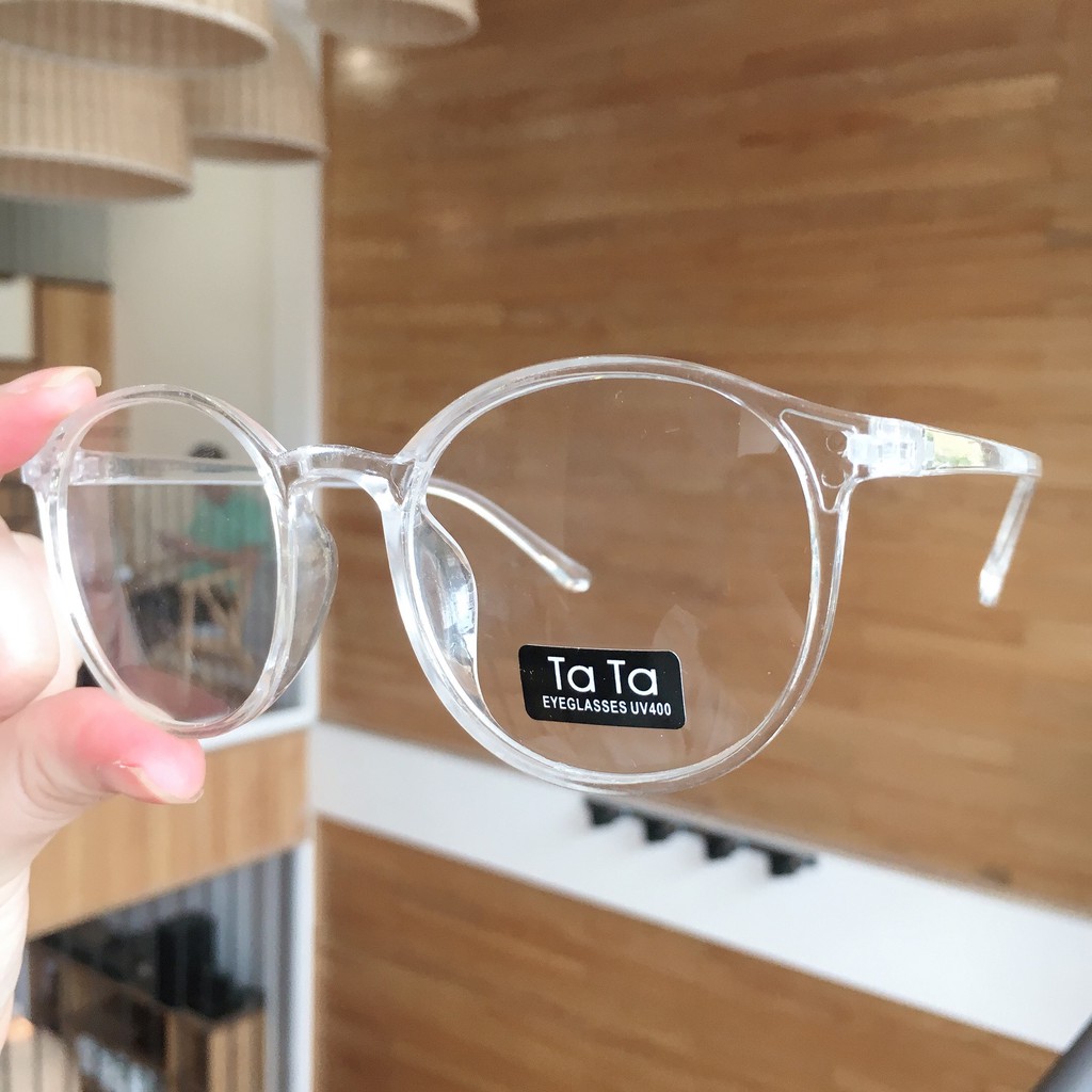 Kính giả cận thời trang mắt mèo chống tia UV dành cho nam và nữ, kính mát Unisex 055