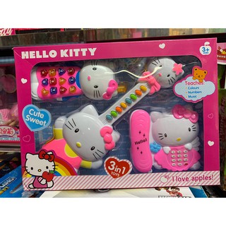 Bộ đồ chơi âm thanh 3 món Hello Kitty cho bé gái rất dễ thương