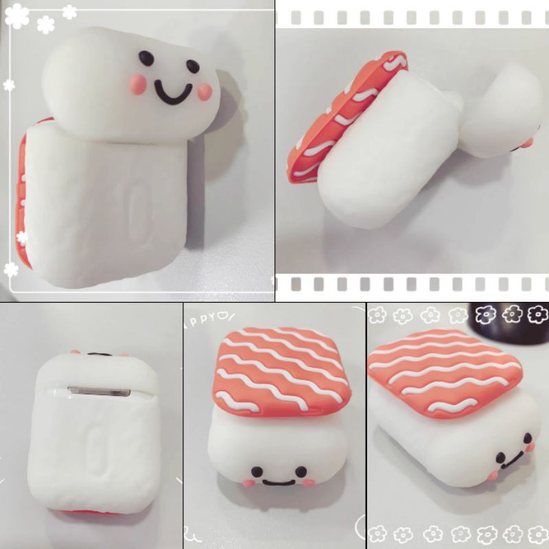 (Order 20 ngày) Case bảo vệ Airpods Pro/1/2/i9s/i10 sushi tôm cam nigiri EARISE