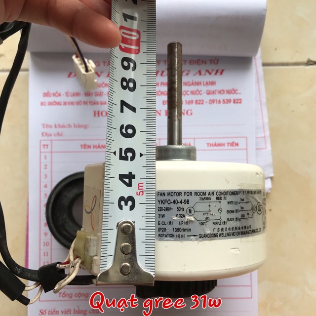 Quạt dàn lạnh điều hoà gree 31w