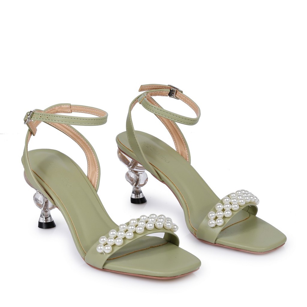 Mochardo - Sandal Gót Kiểu Quai Ngọc EL.14