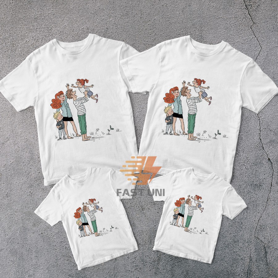 [SALE MẠNH] Áo phông gia đình siêu dễ thương, gắn kết yêu thương - in ấn theo yêu cầu