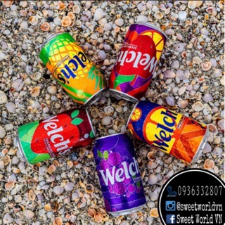 Nước ngọt / Soda Welch's nho, dâu, cam, dứa, cocktail (355ml) - Mỹ