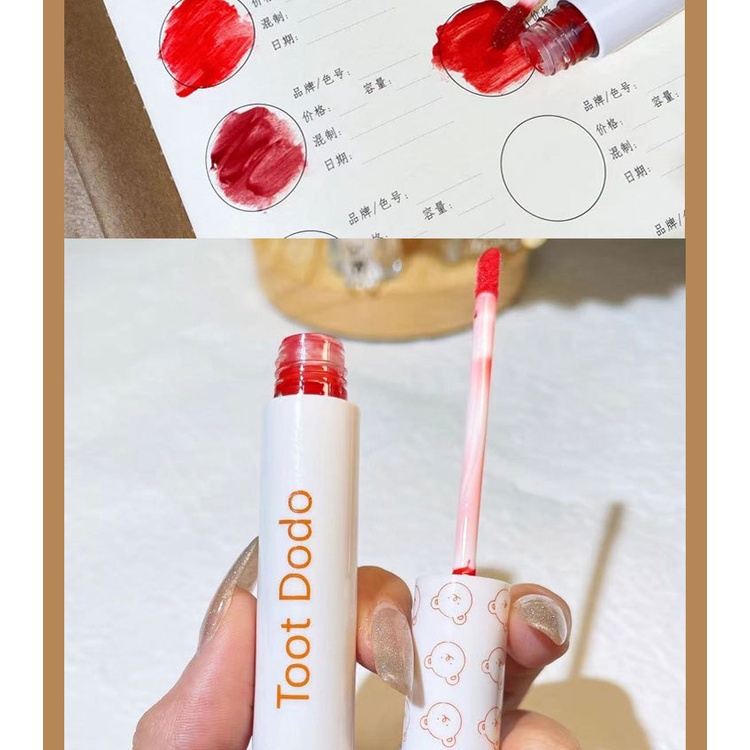 Son Kem Hiệu Ứng Gương Thiết Kế Hình Gấu Dễ Thương