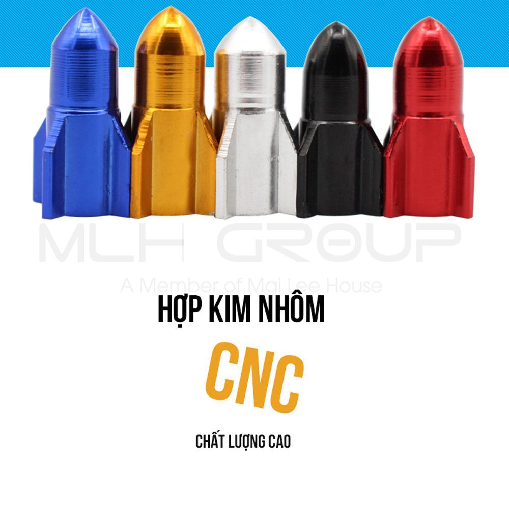 Nắp Van Xe Đạp Hợp Kim Nhôm Cao Cấp Chống Bụi Cho Van Mỹ- Van Xe Đạp/ Xe Máy/ Xe Ô Tô Tiện Dụng MLH