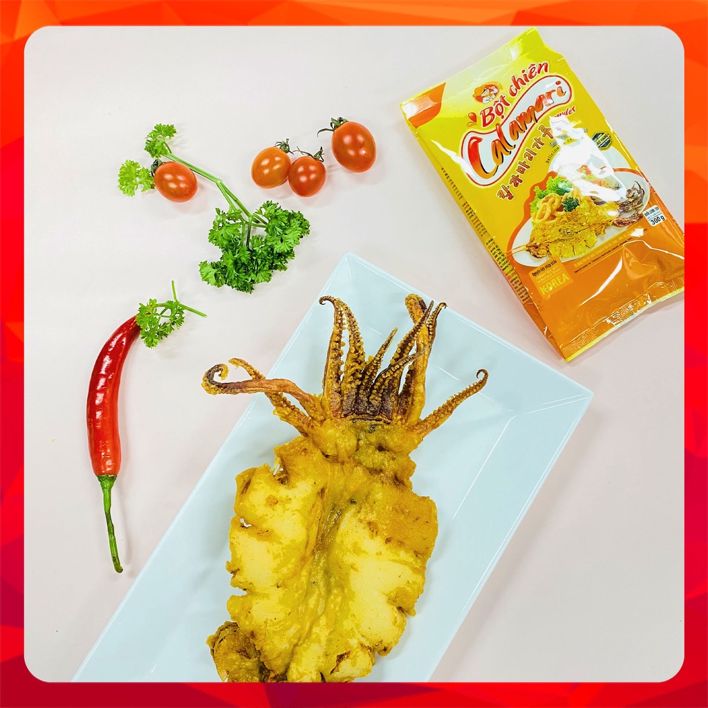 Bột chiên Tempura Hải Sản, Rau Củ Quả Calamari - Nguyên liệu nhập khẩu Hàn Quốc