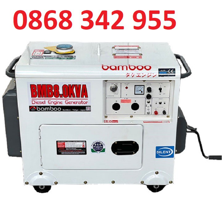 Máy Phát Điện Chạy Dầu 8kva Bamboo Có Đề Cót