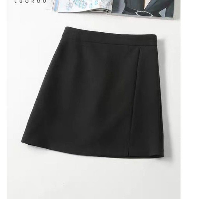 Chân váy chữ A ngắn xẻ trước trong có quần-BIGSIZE- C027