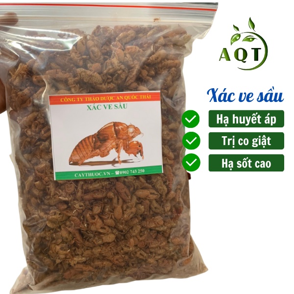 Xác Ve Sầu 500g (Loại Mới) Hỗ Trợ Người Cao Huyết Áp, Đau Đầu, Xác Ve Khô, Sạch, Loại Mới