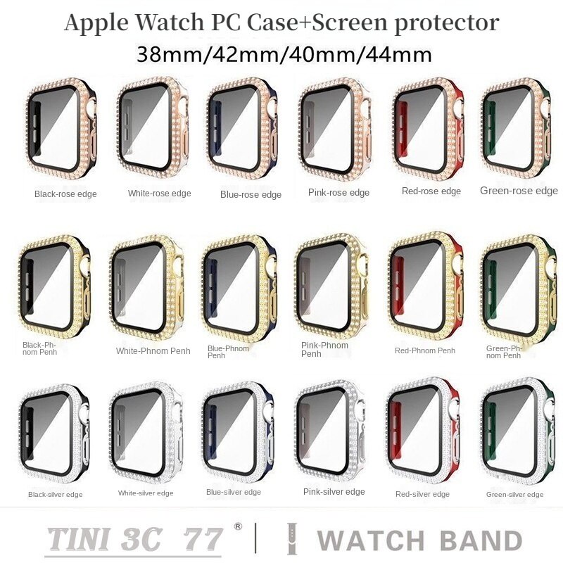 Ốp bảo vệ màn hình dán cho đồng hồ Watch 45mm / 40mm / 42mm / 38mm /41mm / 44mm
