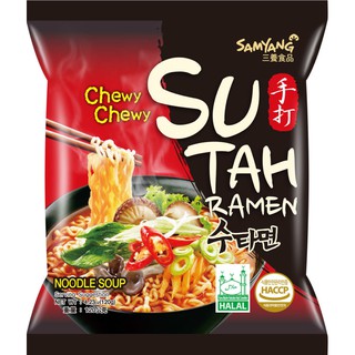 Lốc 5 gói mì nước Sutah vị bò cay (gói 120gram)